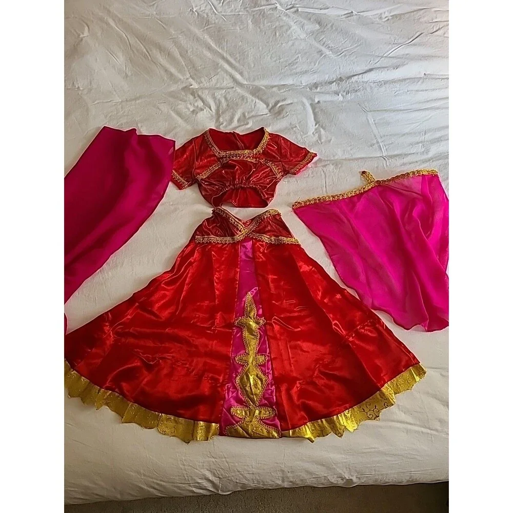 Girl's Bollywood Princess 4-Piece Costume - Size SM (4-6) - Picture 4 of 9